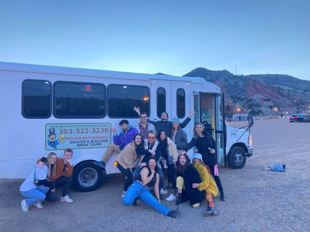 Tailgating on the Party Bus at Red Rocks